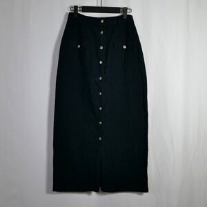 American Outpost Womens Button Front Maxi Skirt Size M Modest Utility Capsule